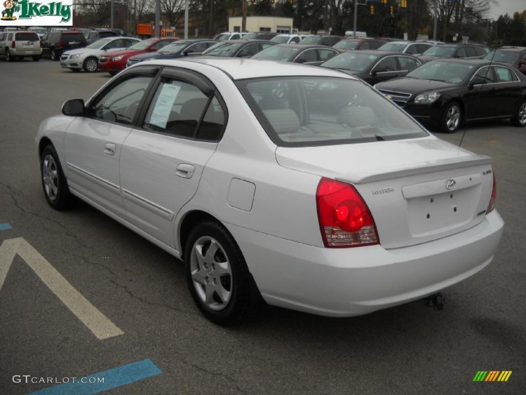 2006 Elantra Limited Sedan - Nordic White / Gray photo #5