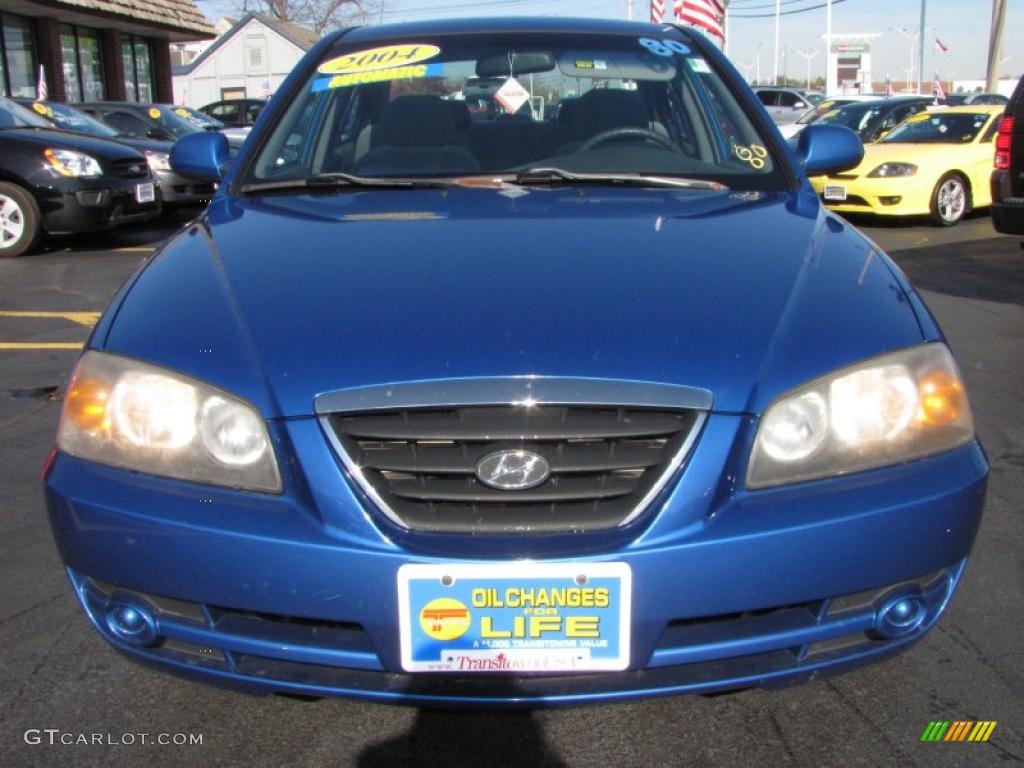 2004 Elantra GLS Sedan - Tidal Wave Blue / Gray photo #16