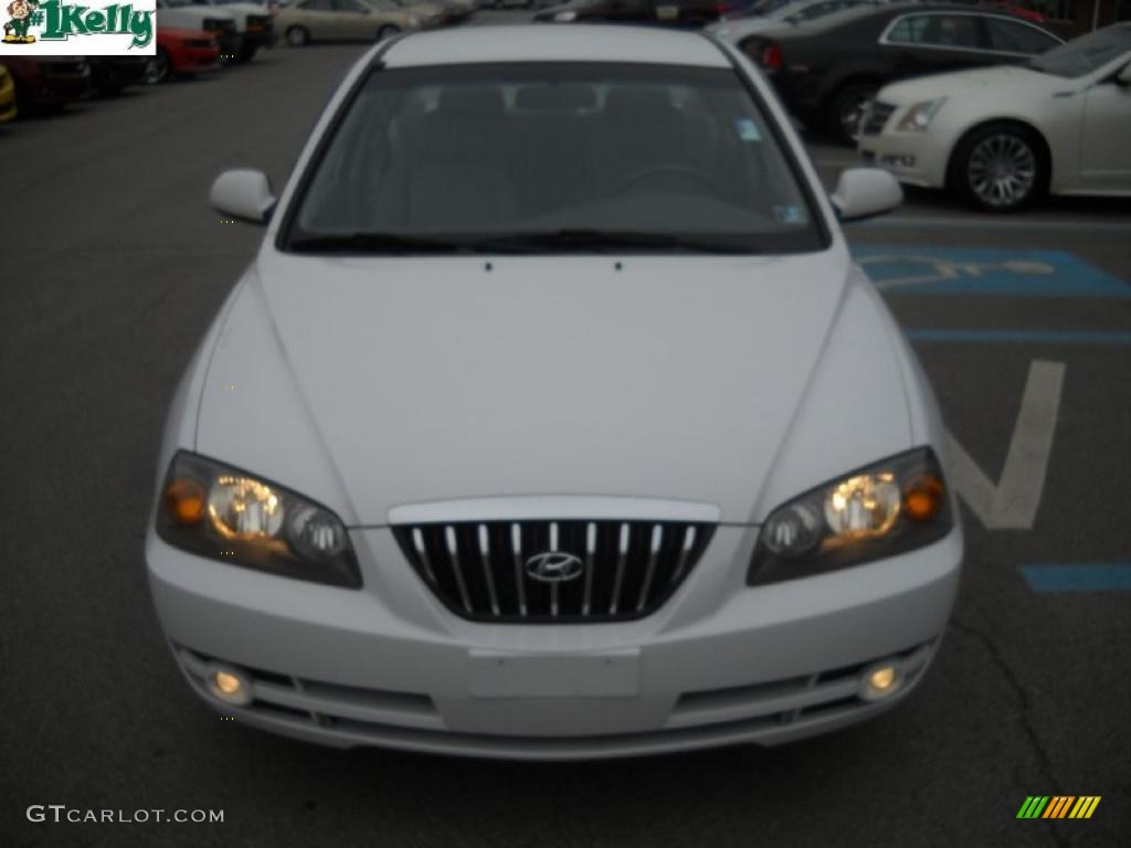 2006 Elantra Limited Sedan - Nordic White / Gray photo #15
