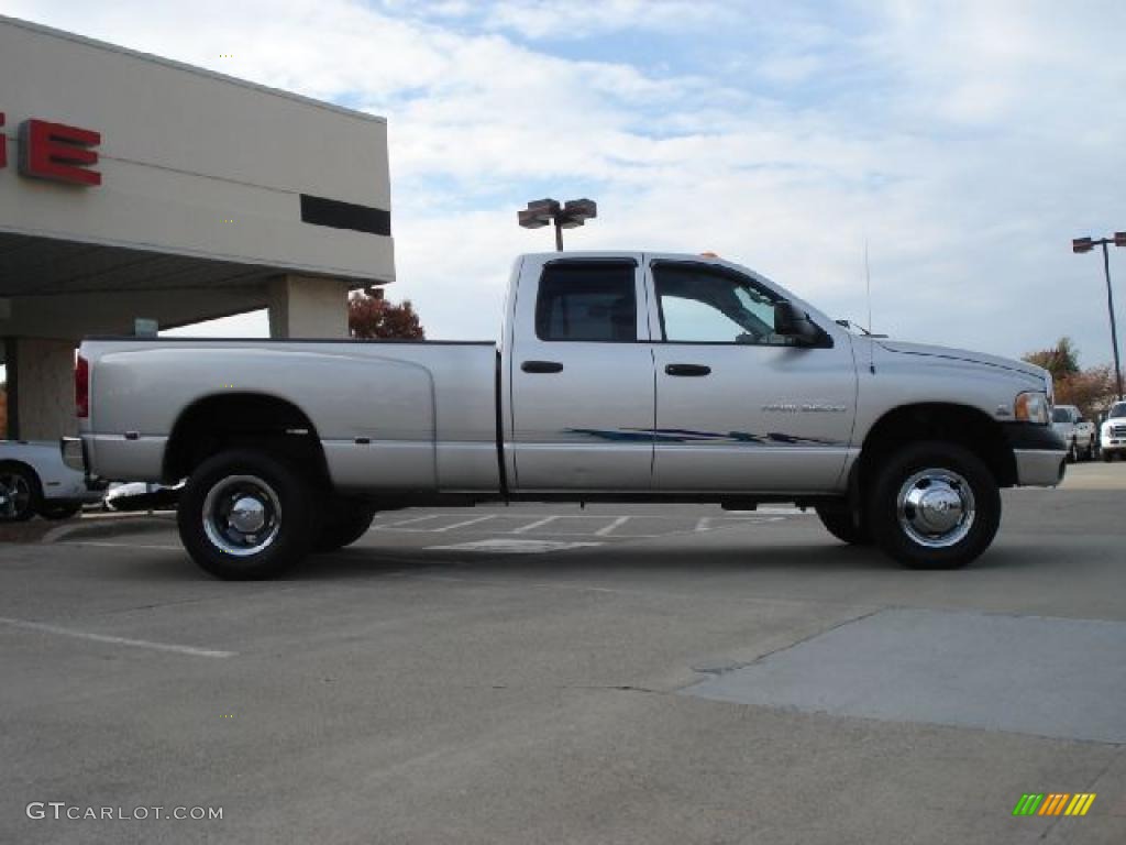 2003 Ram 3500 ST Quad Cab 4x4 Dually - Bright Silver Metallic / Dark Slate Gray photo #2