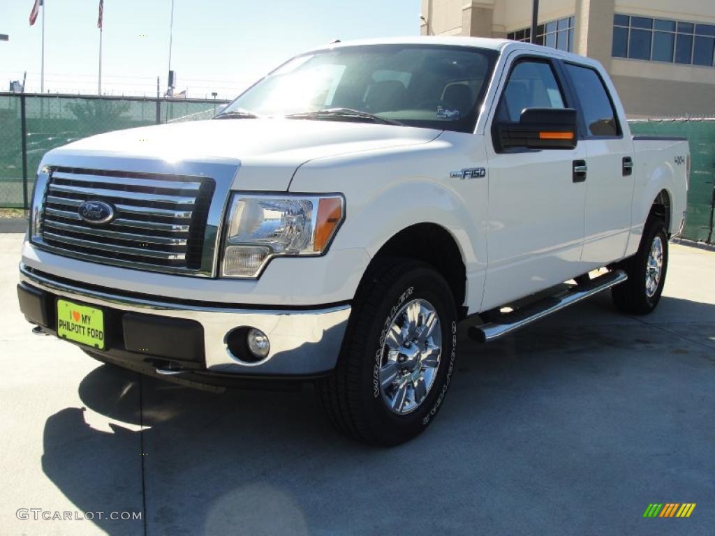 2010 F150 XLT SuperCrew 4x4 - Oxford White / Medium Stone photo #7