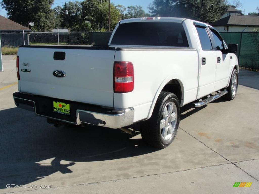2006 F150 Lariat SuperCrew - Oxford White / Black photo #3