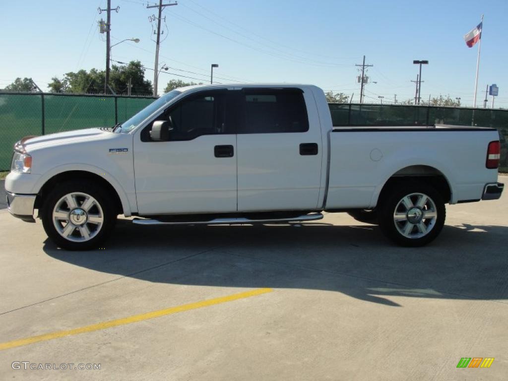 2006 F150 Lariat SuperCrew - Oxford White / Black photo #6