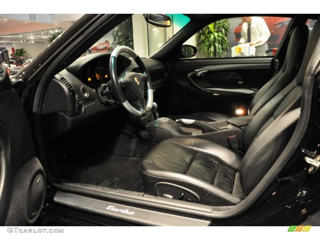 Black Interior 2003 Porsche 911 Turbo Coupe Photo #39275327