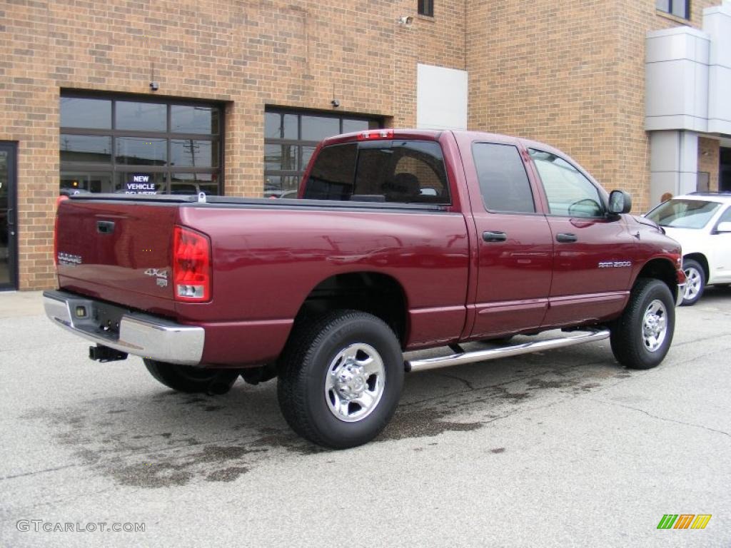 Dark Garnet Red Pearl 2003 Dodge Ram 2500 Laramie Quad Cab 4x4 Exterior Photo #39277271