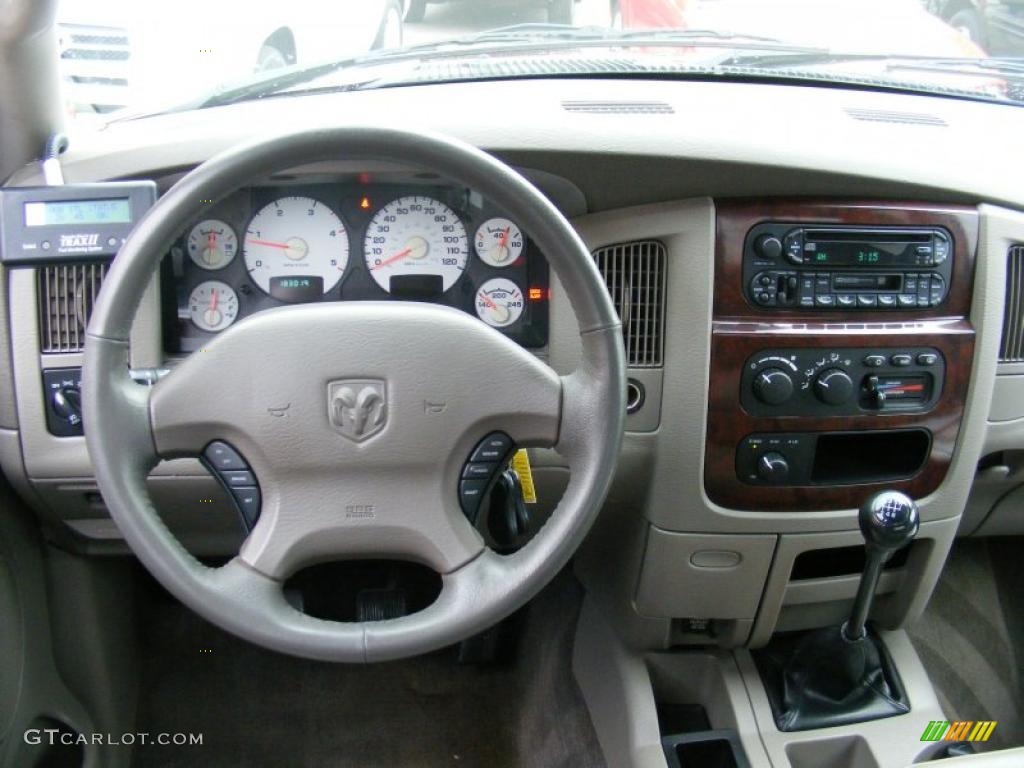 2003 Dodge Ram 2500 Laramie Quad Cab 4x4 Taupe Dashboard Photo #39277475