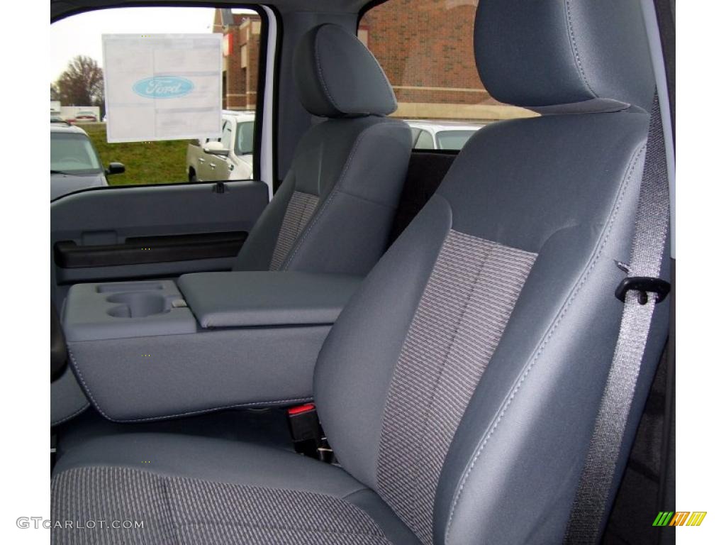 Steel Interior 2011 Ford F350 Super Duty XL Regular Cab 4x4 Photo #39278147