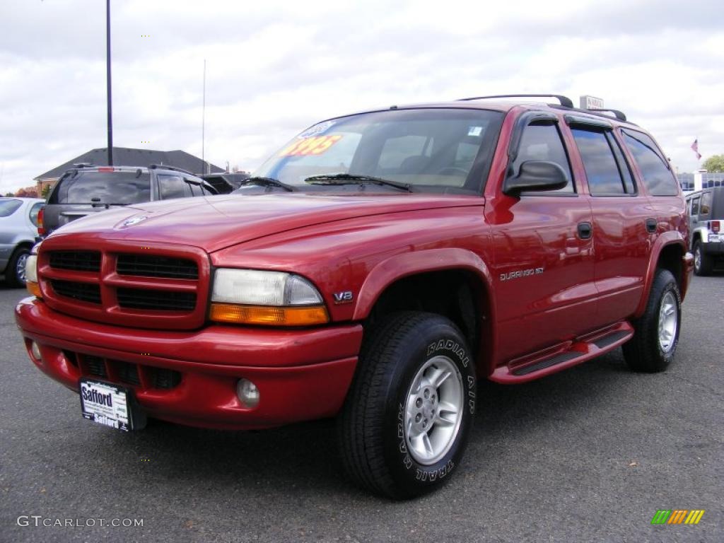 1999 Durango SLT 4x4 - Chili Pepper Red Pearlcoat / Camel/Tan photo #1