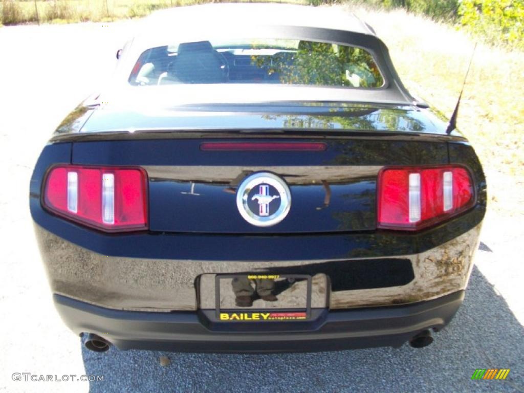 2011 Mustang V6 Convertible - Ebony Black / Stone photo #5