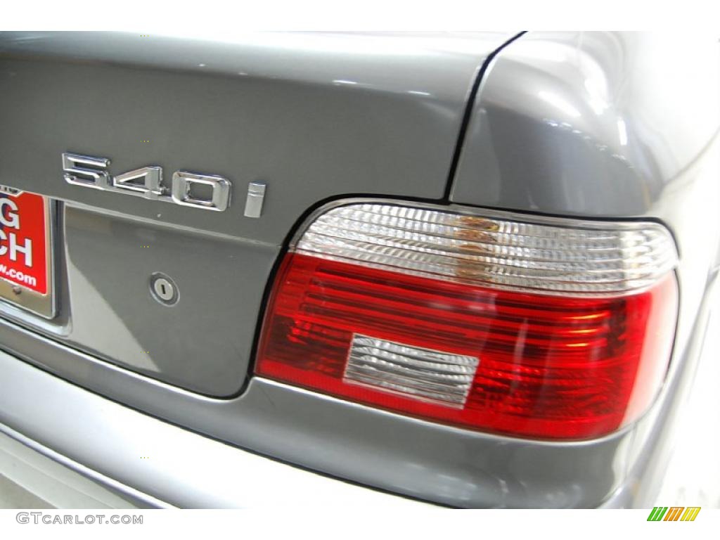 2002 5 Series 540i Sedan - Sterling Grey Metallic / Black photo #8