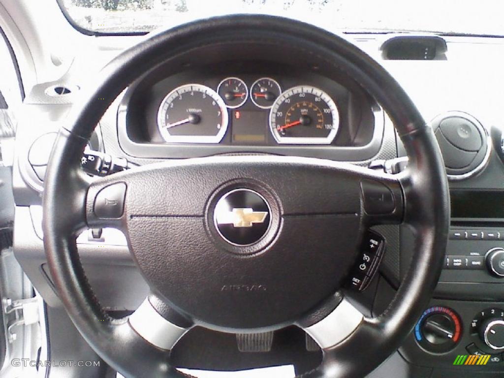 2010 Chevrolet Aveo Aveo5 LT Charcoal Steering Wheel Photo #39282327