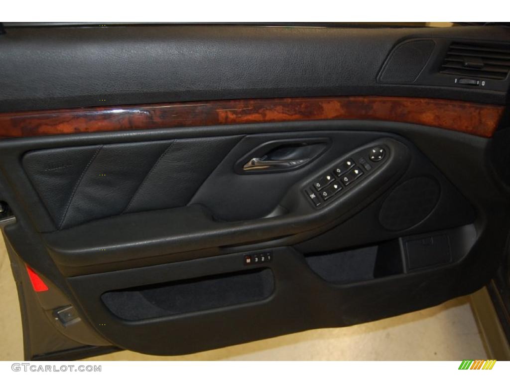 2002 BMW 5 Series 540i Sedan Black Door Panel Photo #39282355