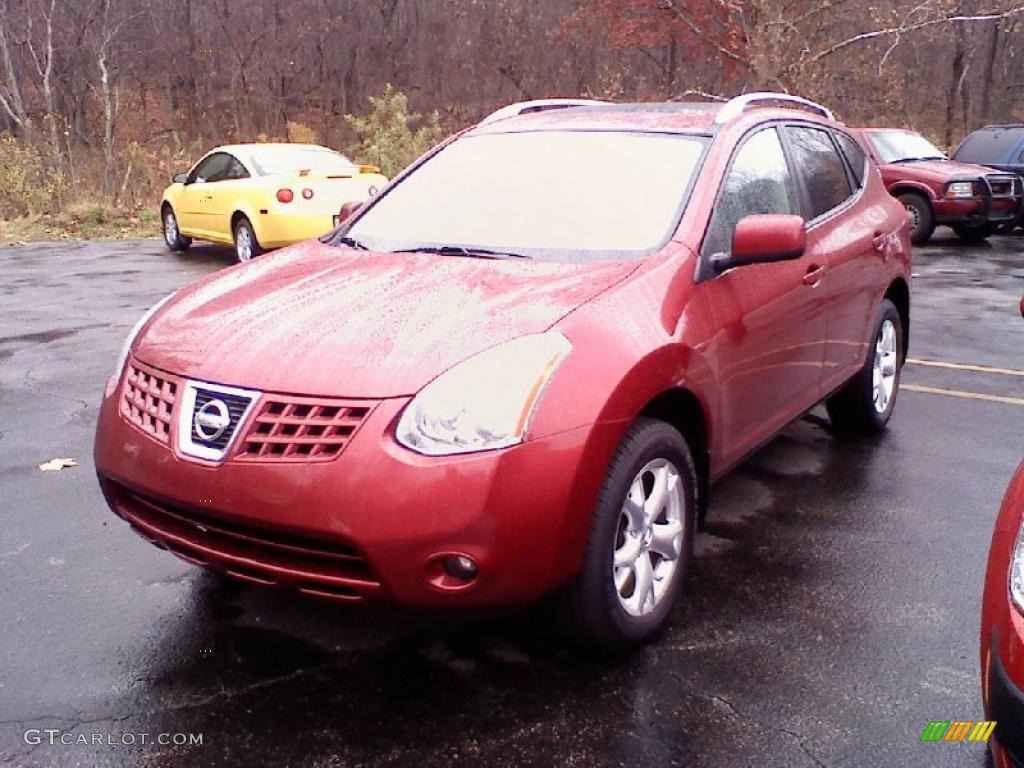 2008 Rogue S AWD - Venom Red Pearl / Gray photo #1