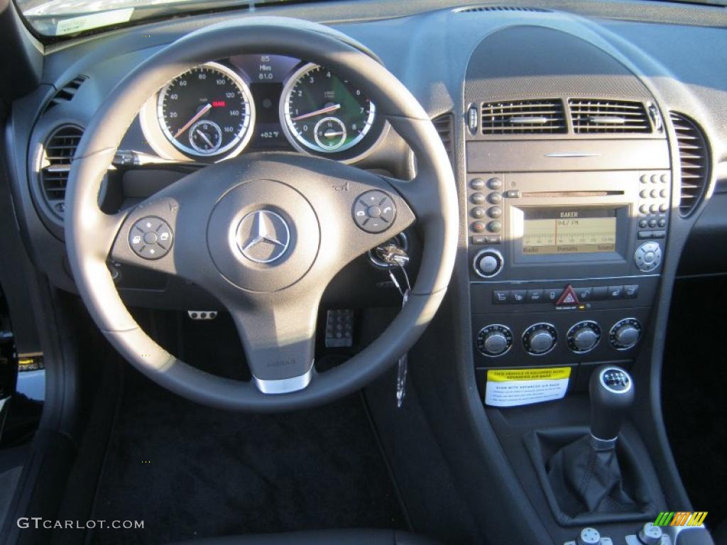 2010 SLK 300 Roadster - Black / Black photo #5