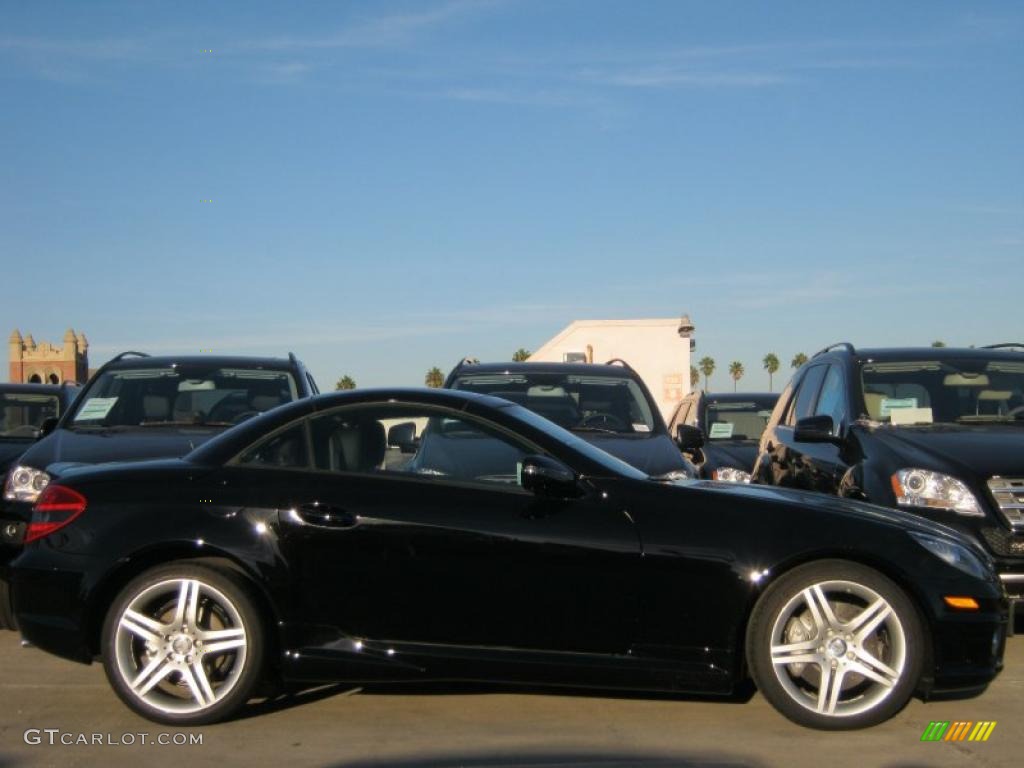 Black 2011 Mercedes-Benz SLK 350 Roadster Exterior Photo #39284335
