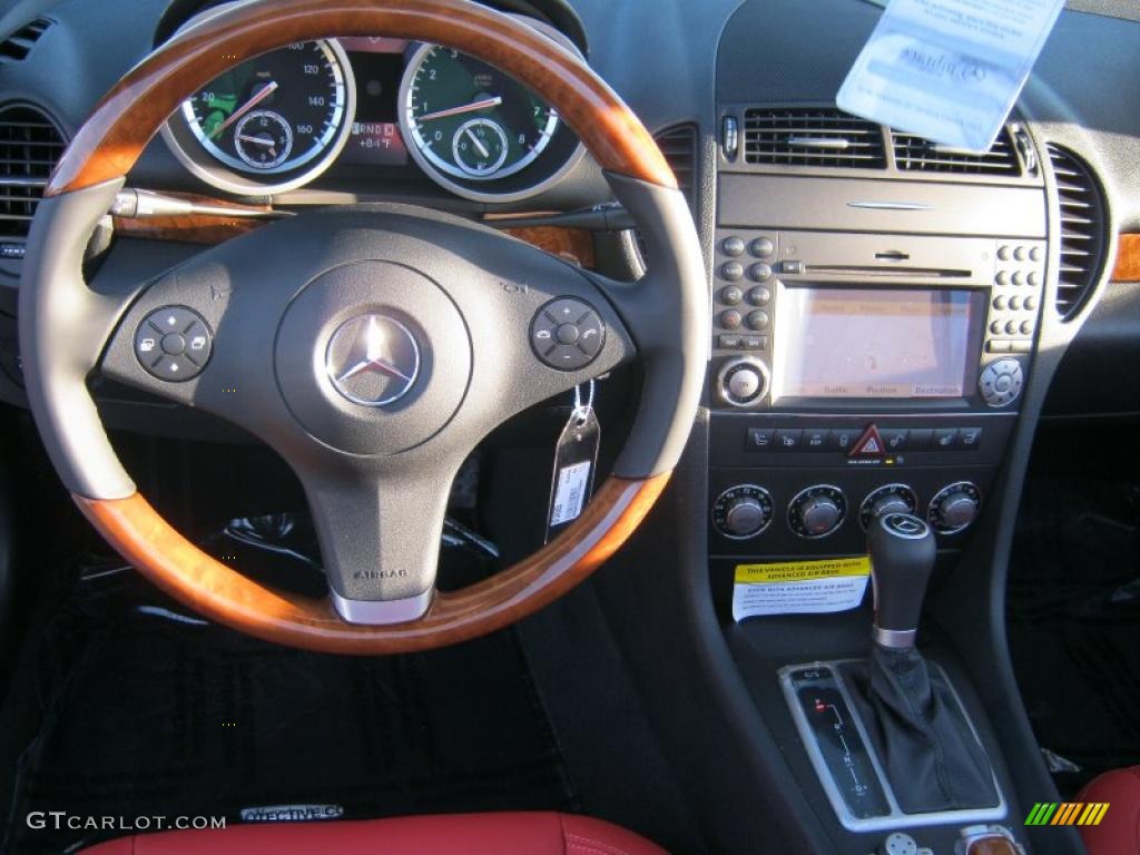 2011 SLK 300 Roadster - Arctic White / Red photo #5