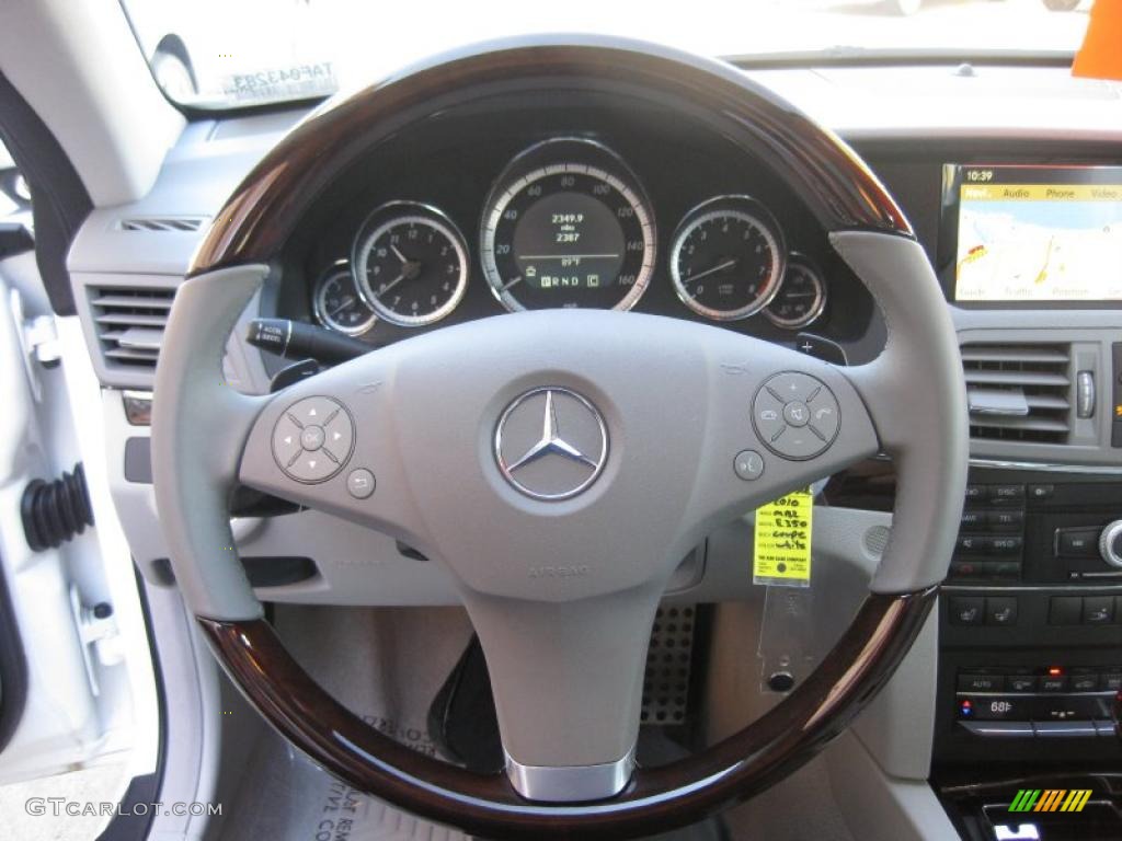 2010 E 350 Coupe - Arctic White / Ash Gray photo #20