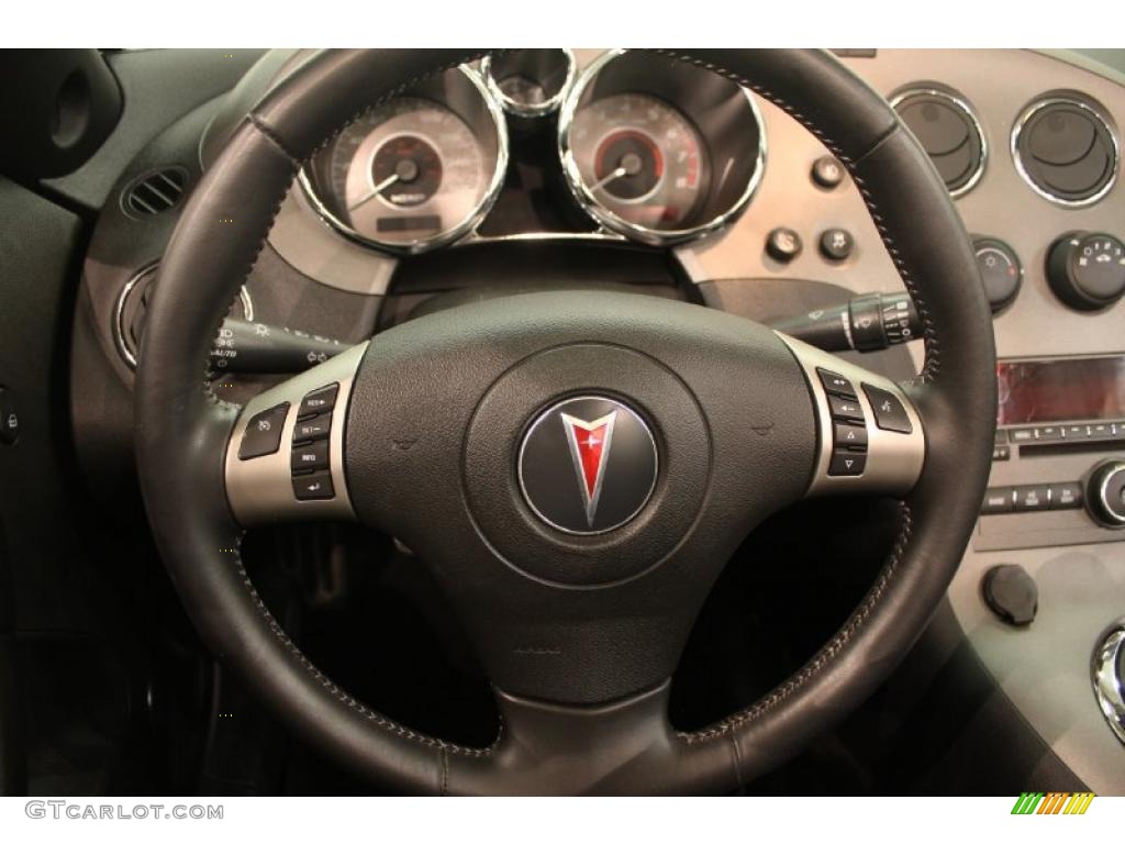 2008 Pontiac Solstice GXP Roadster Ebony Steering Wheel Photo #39284935
