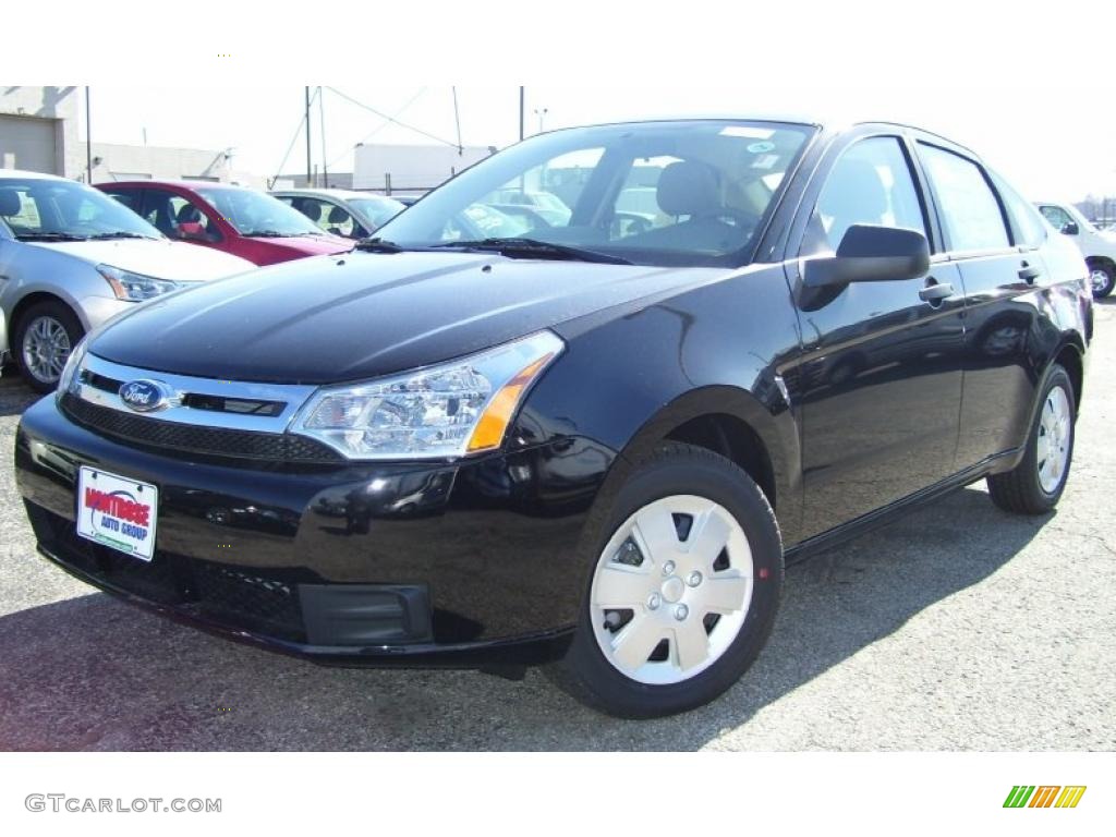 2011 Focus S Sedan - Ebony Black / Medium Stone photo #1