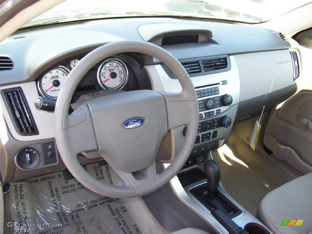 Medium Stone Interior 2011 Ford Focus S Sedan Photo #39286127