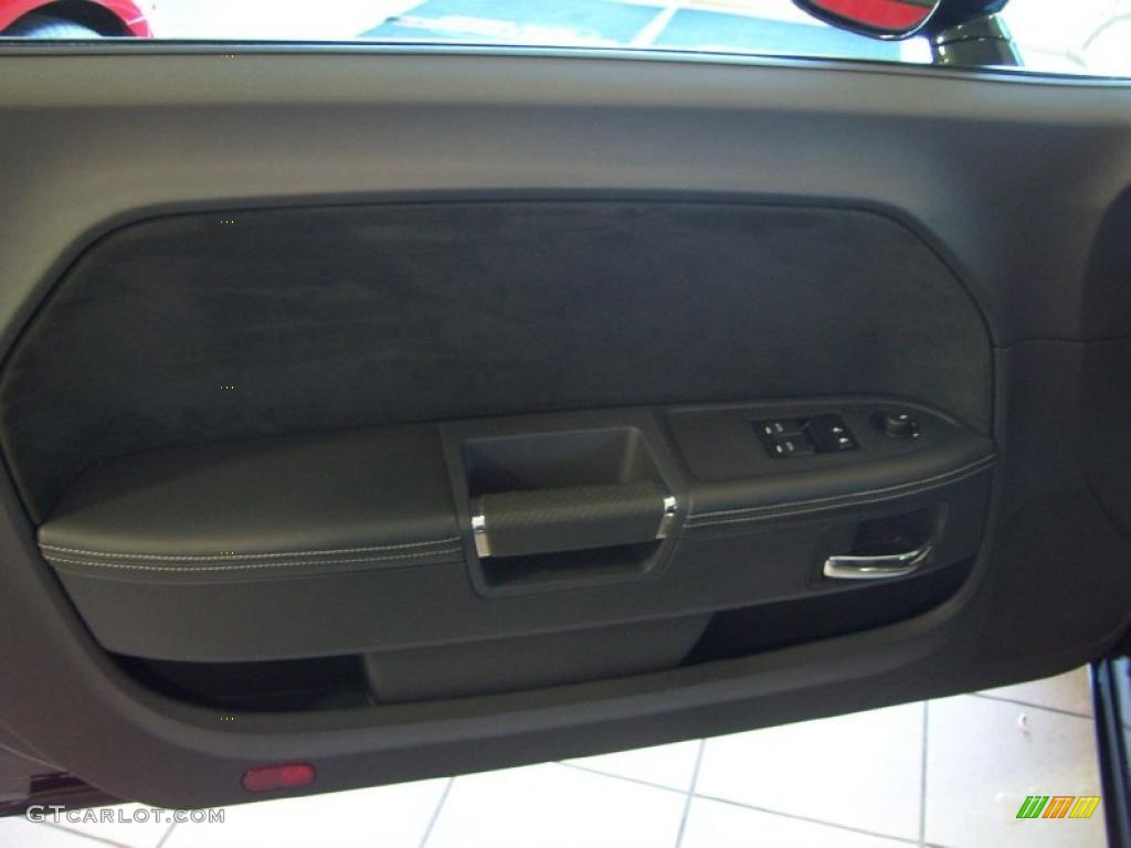 2010 Dodge Challenger SRT8 Dark Slate Gray Door Panel Photo #39288075