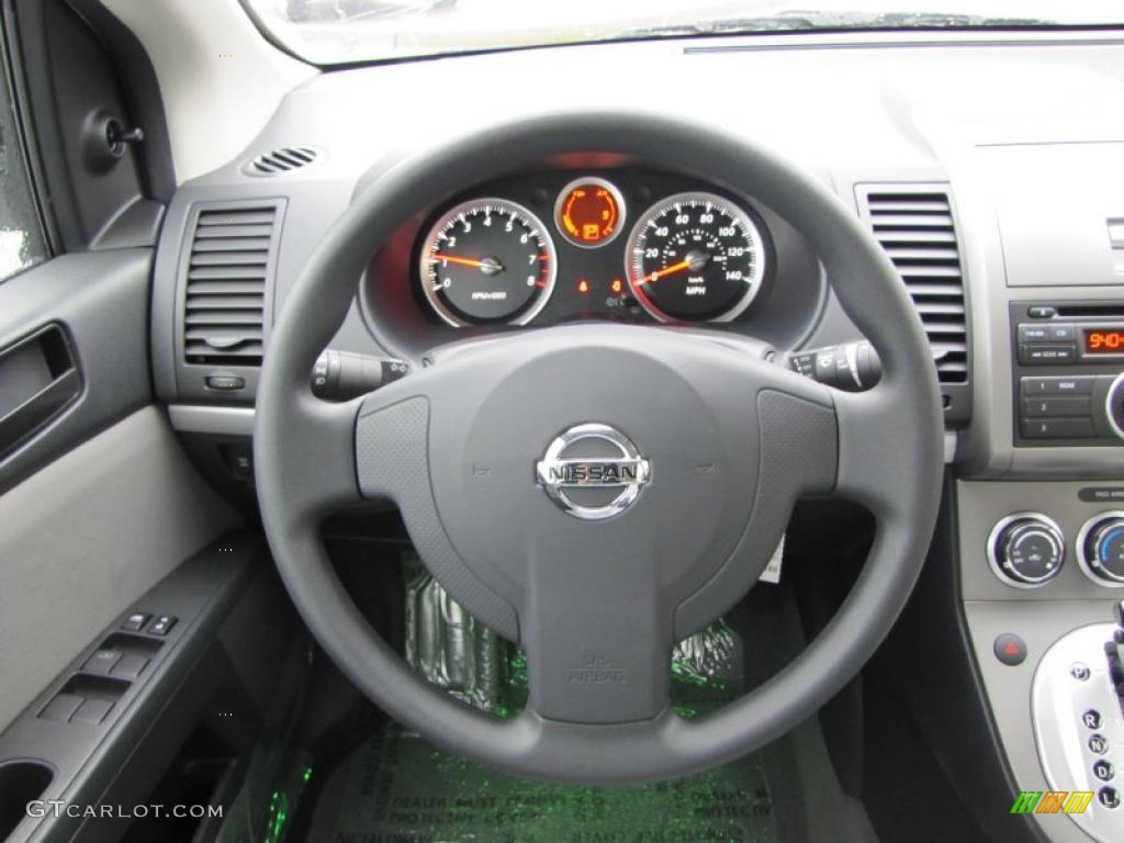2011 Nissan Sentra 2.0 Charcoal Steering Wheel Photo #39288811