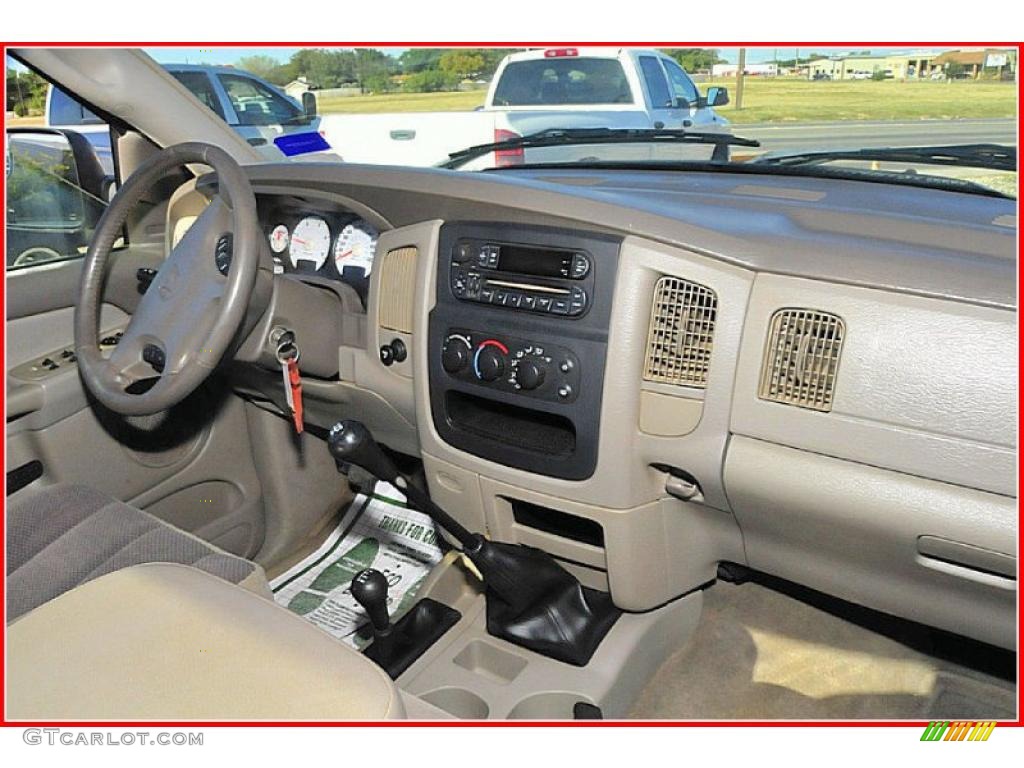 2003 Dodge Ram 2500 SLT Quad Cab 4x4 Taupe Dashboard Photo #39289991