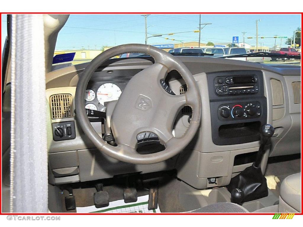 2003 Dodge Ram 2500 SLT Quad Cab 4x4 Taupe Dashboard Photo #39290071