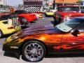 1988 Burgundy/Maroon/Multi-Color Flames Chevrolet Corvette Coupe  photo #4