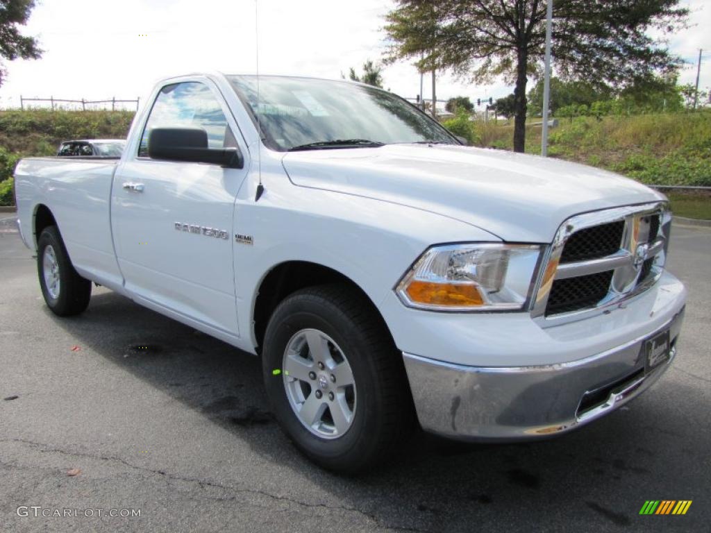 2011 Ram 1500 SLT Regular Cab - Bright White / Dark Slate Gray photo #4