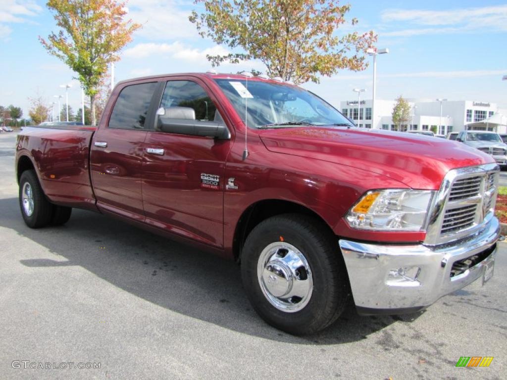 Deep Cherry Red Crystal Pearl 2011 Dodge Ram 3500 HD Big Horn Crew Cab Dually Exterior Photo #39291583