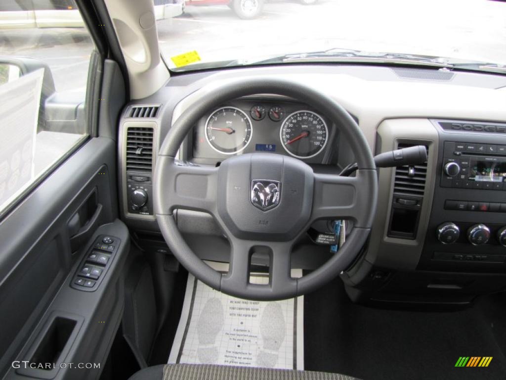 2011 Dodge Ram 1500 ST Quad Cab Dark Slate Gray/Medium Graystone Steering Wheel Photo #39291919