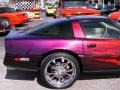 1988 Burgundy/Maroon/Multi-Color Flames Chevrolet Corvette Coupe  photo #8