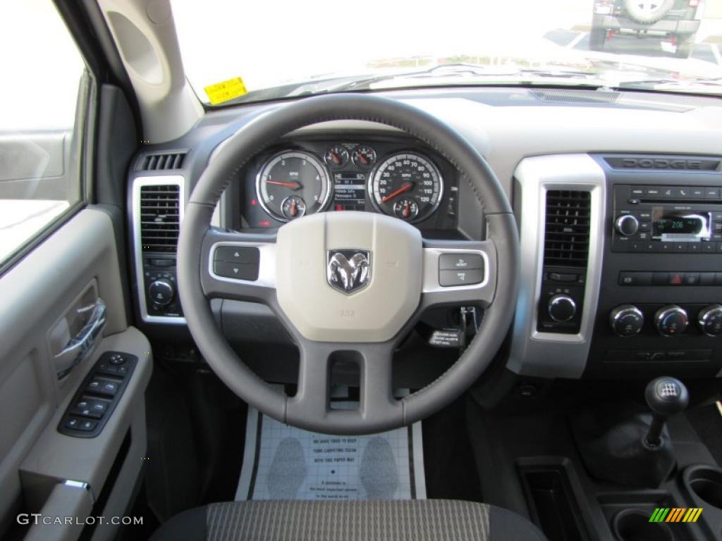 2011 Dodge Ram 3500 HD SLT Crew Cab 4x4 Dually Dark Slate Gray Steering Wheel Photo #39293155
