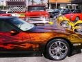 1988 Burgundy/Maroon/Multi-Color Flames Chevrolet Corvette Coupe  photo #9