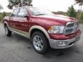 2011 Deep Cherry Red Crystal Pearl Dodge Ram 1500 Laramie Crew Cab  photo #4
