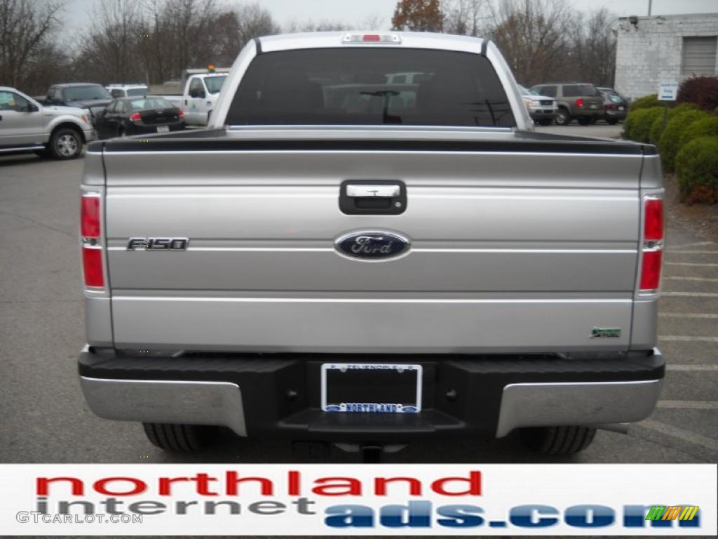 2010 F150 XLT SuperCab 4x4 - Ingot Silver Metallic / Medium Stone photo #7