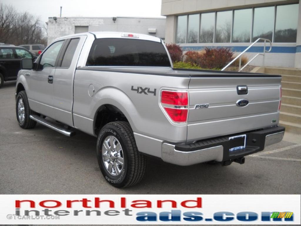 2010 F150 XLT SuperCab 4x4 - Ingot Silver Metallic / Medium Stone photo #8