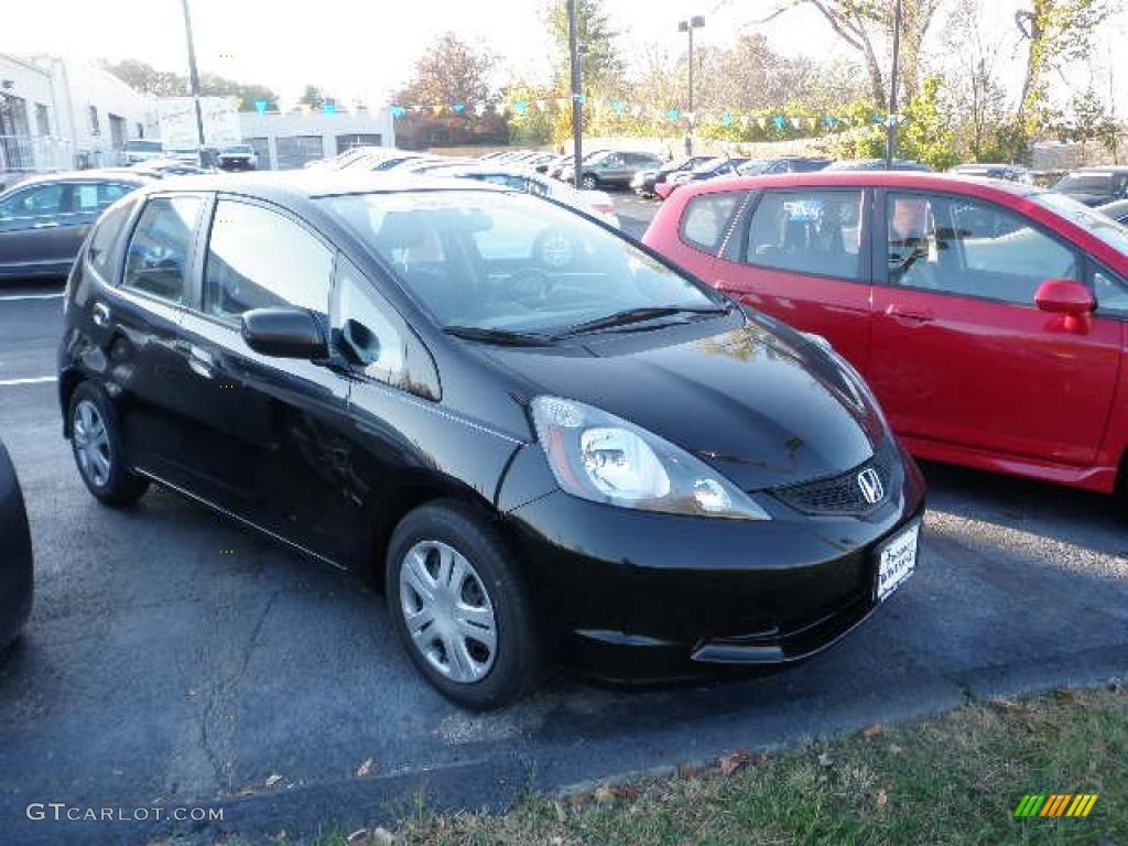 Crystal Black Pearl 2009 Honda Fit Standard Fit Model Exterior Photo #39294083