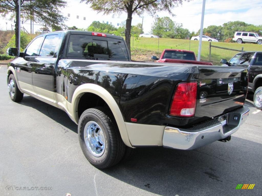 Brilliant Black Crystal Pearl 2011 Dodge Ram 3500 HD Laramie Crew Cab Dually Exterior Photo #39294103