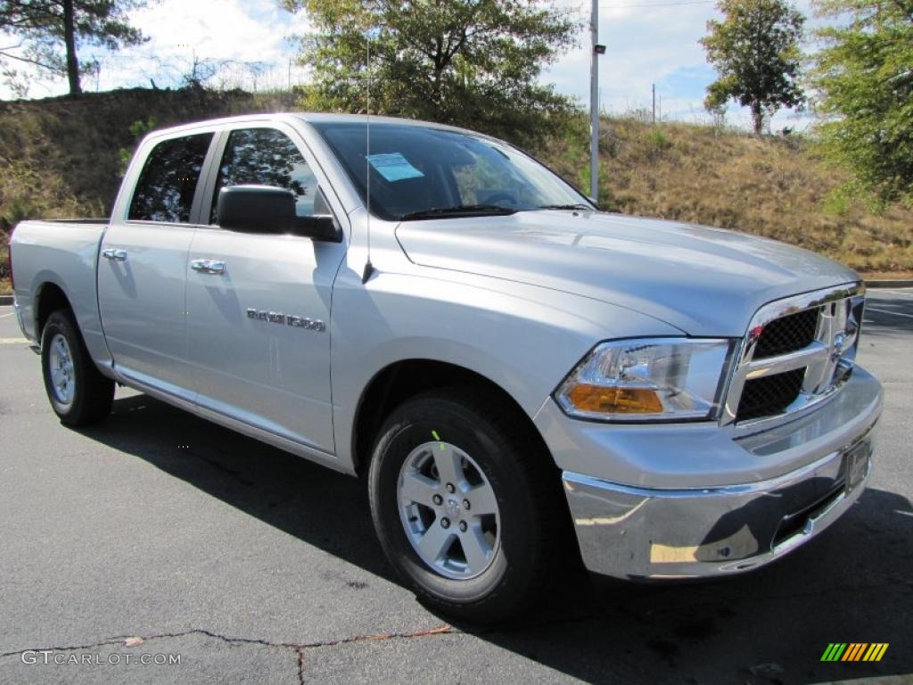 Bright Silver Metallic 2011 Dodge Ram 1500 SLT Crew Cab Exterior Photo #39296023