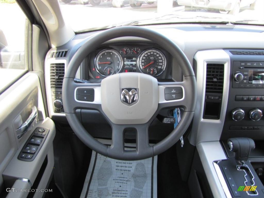 2011 Dodge Ram 1500 SLT Crew Cab Dark Slate Gray/Medium Graystone Steering Wheel Photo #39296131