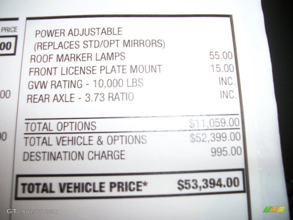 2011 Chevrolet Silverado 2500HD LTZ Extended Cab 4x4 Window Sticker Photo #39296323