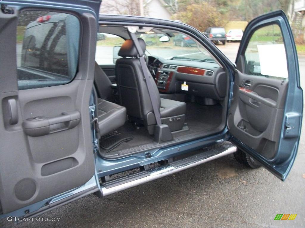 Ebony Interior 2011 Chevrolet Silverado 2500HD LTZ Extended Cab 4x4 Photo #39296383
