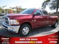 Deep Cherry Red Crystal Pearl 2011 Dodge Ram 3500 HD Big Horn Crew Cab Dually