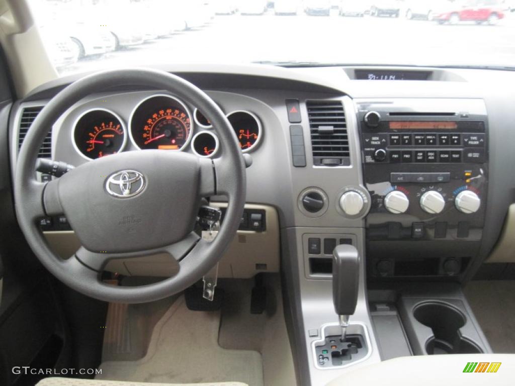2011 Toyota Tundra CrewMax 4x4 Sand Beige Dashboard Photo #39297979