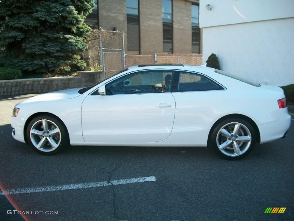 2009 A5 3.2 quattro Coupe - Ibis White / Black photo #8