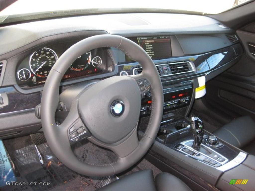 Black Interior 2011 BMW 7 Series 750i Sedan Photo #39300317