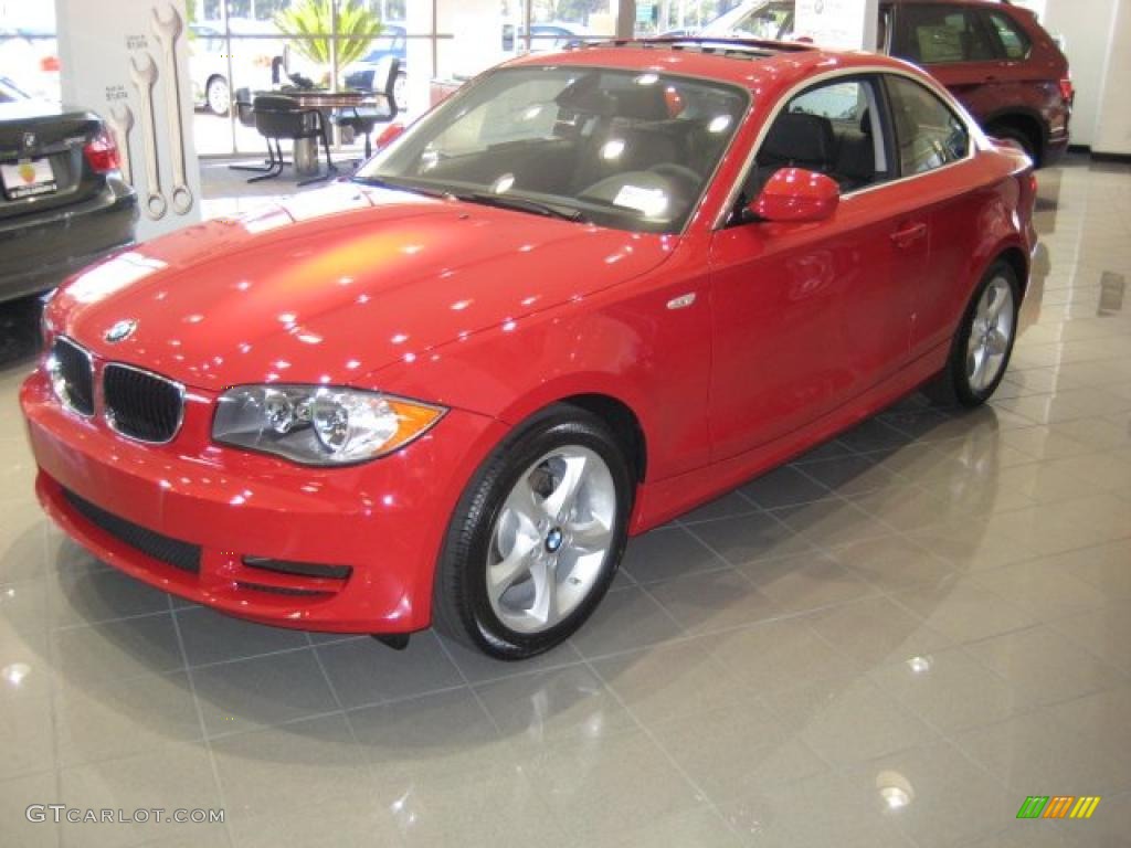 2011 1 Series 128i Coupe - Crimson Red / Black photo #1
