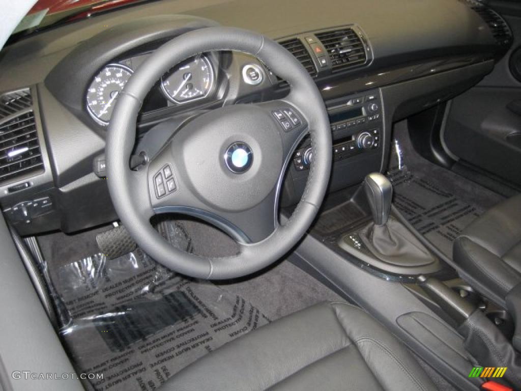 Black Interior 2011 BMW 1 Series 128i Coupe Photo #39301305